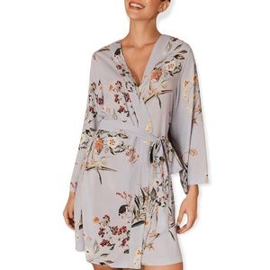 BHLDN Plum Pretty Sugar Siren Song Dusty Blue Floral Robe